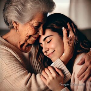 Abuela Con Su Nieta Abrazadas Con Cariño