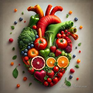 Imagen De Corazón Humano Hecho Con Alimentos Saludables